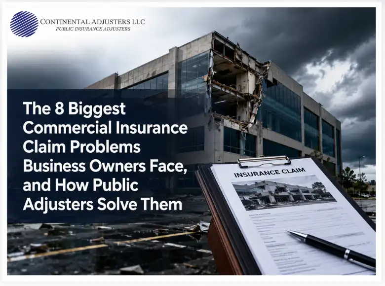 Public Adjusters -Solving the 8 Biggest Commercial Insurance Claim Problems Business Owners Face